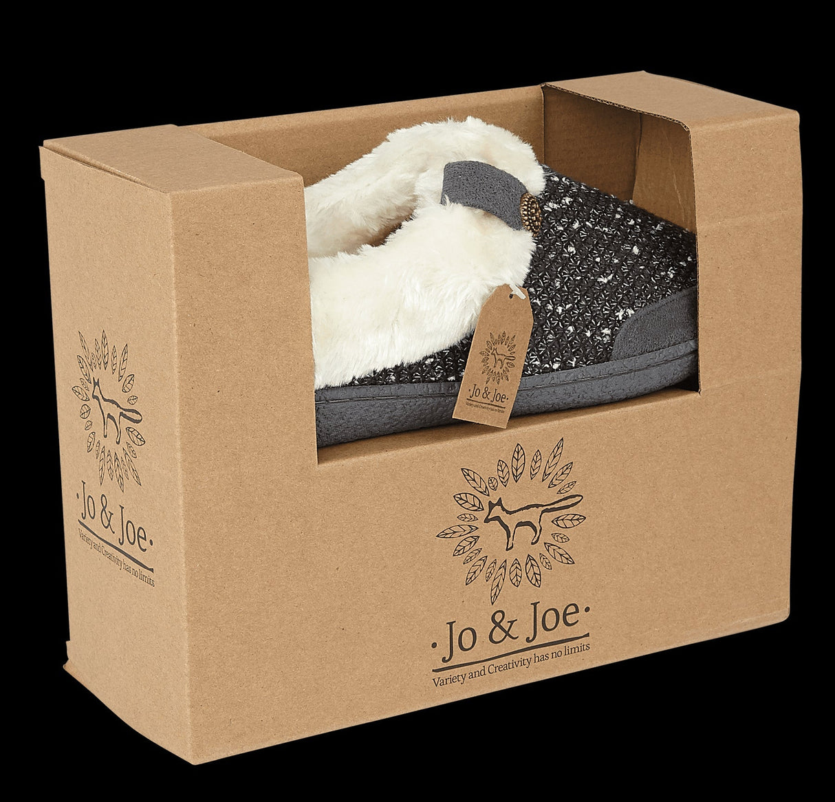 Jo & Joe Women's Winter Warm Fur Luxury Slip-On Mule Booties - Just £16.99! Shop now at Warwickshire Clothing.