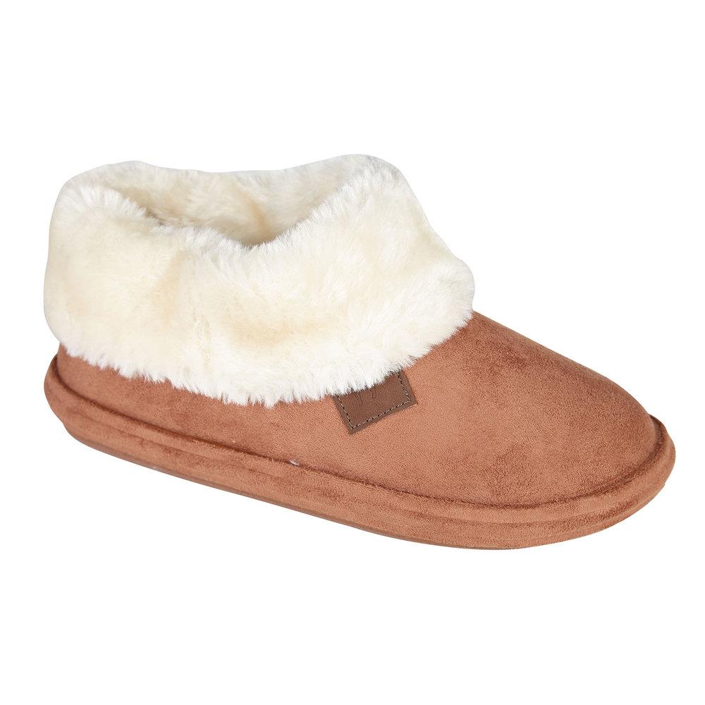 Jo & Joe Women's Winter Warm Fur Luxury Slip-On Mule Booties - Just £16.99! Shop now at Warwickshire Clothing.
