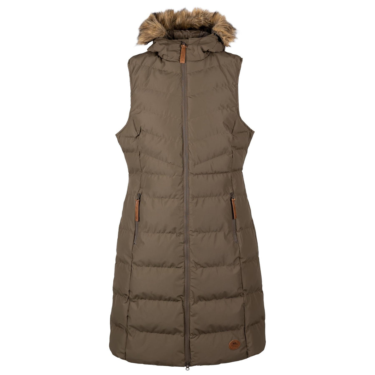 Trespass Audrey Long Gilet Sleeveless Quilted Hooded Limited Edition Bodywarmer - Just £49.99! Shop now at Warwickshire Clothing.