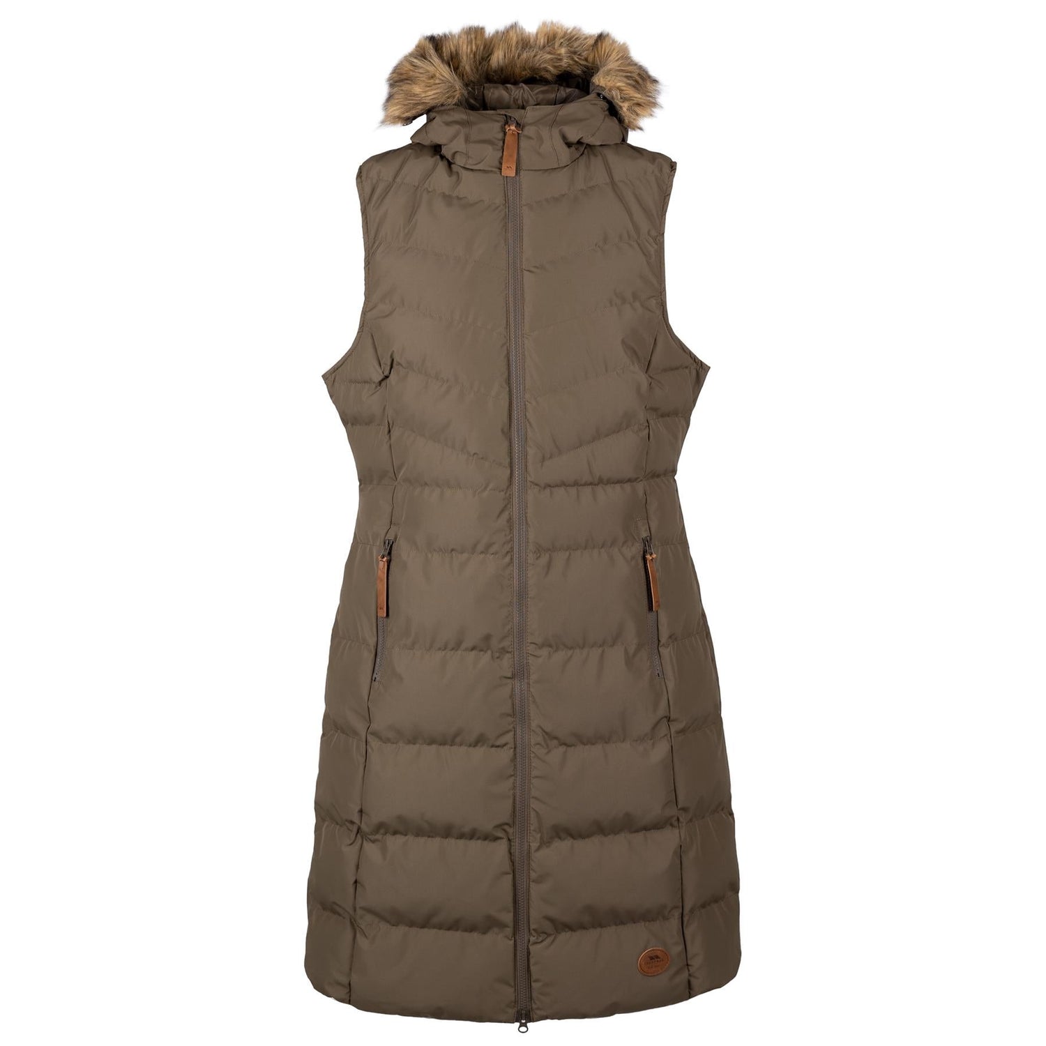 Trespass Audrey Long Gilet Sleeveless Quilted Hooded Limited Edition Bodywarmer - Just £49.99! Shop now at Warwickshire Clothing.