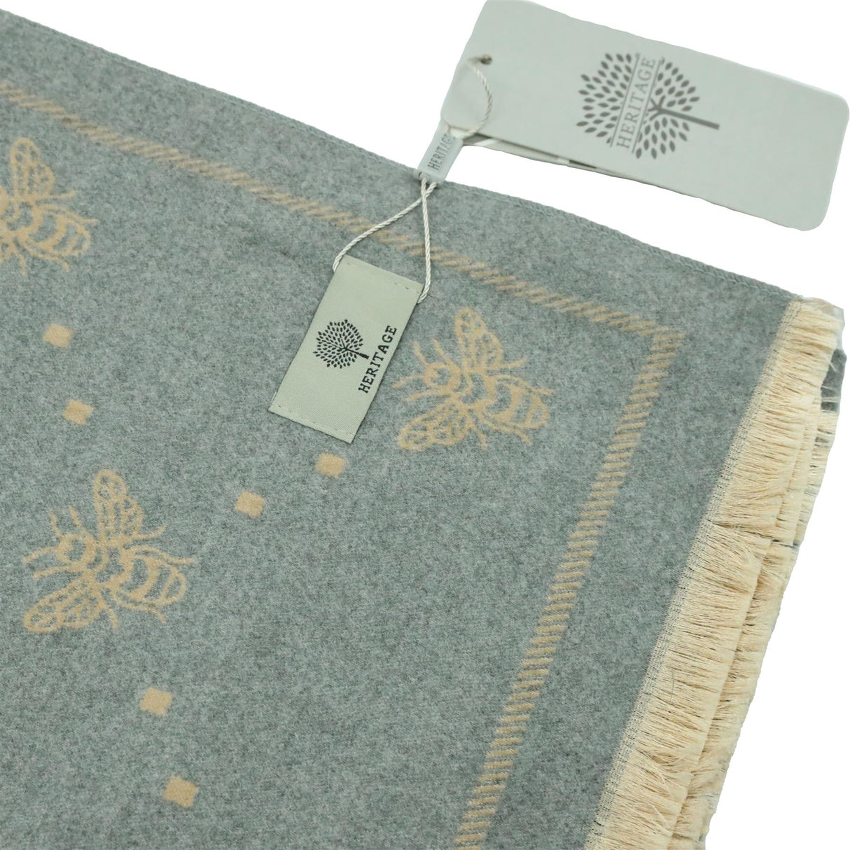 Heritage Warm Cashmere Pashmina Soft Feel Scarves - Bee with Dots - Just £13.99! Shop now at Warwickshire Clothing.