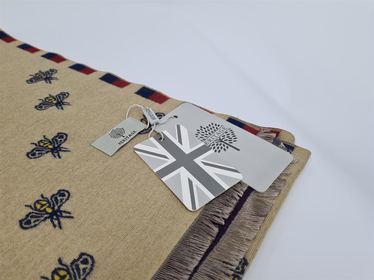 Heritage Ladies Cashmere Luxury Scarf - Bee - Just £13.99! Shop now at Warwickshire Clothing.