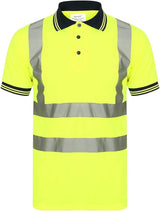 Hi Vis Visibility Polo T-Shirt Safety Reflective Tape PPE - Just $14.99! Shop now at Warwickshire Clothing. Free Dellivery.