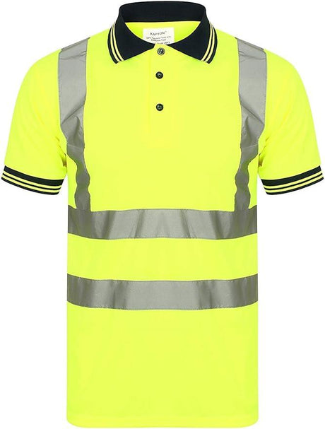 Hi Vis Visibility Polo T-Shirt Safety Reflective Tape PPE - Just £14.99! Shop now at Warwickshire Clothing.