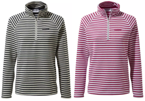 Craghoppers Womens Limelle Striped Half Zip Fleece Sweatshirt Pullover Jumper - Just £26.99! Shop now at Warwickshire Clothing.