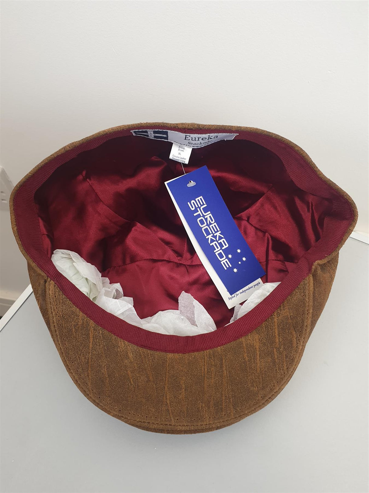 Eureka Stockade Leather Flat Cap Peaky Blinders - Just £27.99! Shop now at Warwickshire Clothing.