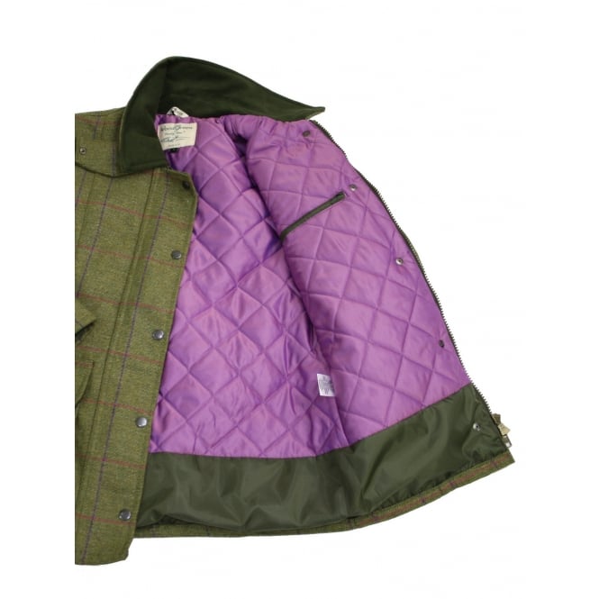 Wood Green Ladies Tweed Jacket Purple Check - Just £89.99! Shop now at Warwickshire Clothing.