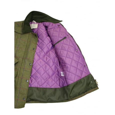 Wood Green Ladies Tweed Jacket Purple Check - Just £89.99! Shop now at Warwickshire Clothing.