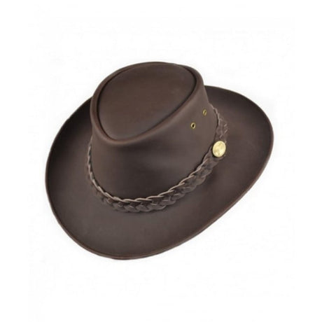 Hazy Blue Leather Australian Style Outback Cowboy Bute Style Hat - Just £17.99! Shop now at Warwickshire Clothing.