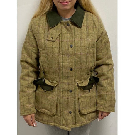 Wood Green Ladies Tweed Jacket Beige Check - Just £74.99! Shop now at Warwickshire Clothing.