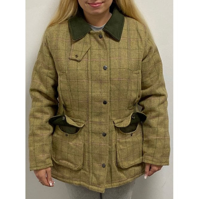 Wood Green Ladies Tweed Jacket Beige Check - Just £74.99! Shop now at Warwickshire Clothing.