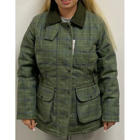 Wood Green Ladies Tweed Jacket Green Blue Check - Just £78.99! Shop now at Warwickshire Clothing.