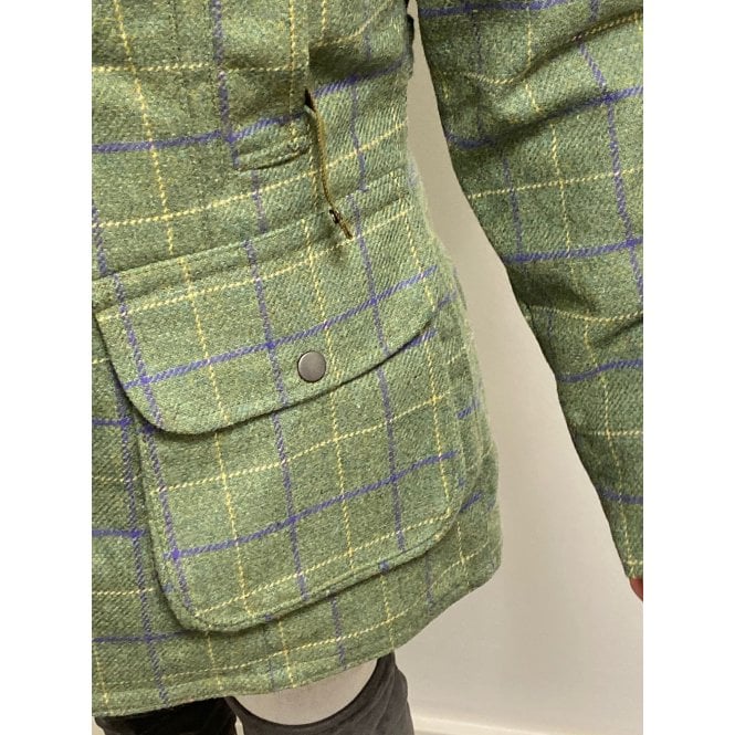 Wood Green Ladies Tweed Jacket Green Blue Check - Just £78.99! Shop now at Warwickshire Clothing.