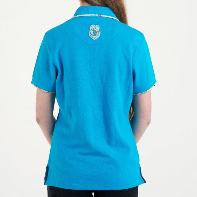 Hazy Blue Womens Short Sleeve Polo Shirt - Bella - Just £14.99! Shop now at Warwickshire Clothing.