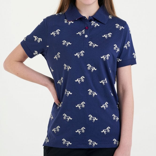 Hazy Blue Womens Cotton Short Sleeve Polo Shirt - Poppy - Just £14.99! Shop now at Warwickshire Clothing.