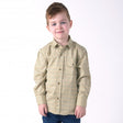 Country Classics Boys Long Sleeve Check Shirt - Cartmel Beige - Just £14.99! Shop now at Warwickshire Clothing.