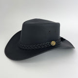 Australian Style Brisbane Waterproof Leather Hat Black - Just $24.99! Shop now at Warwickshire Clothing. Free Dellivery.