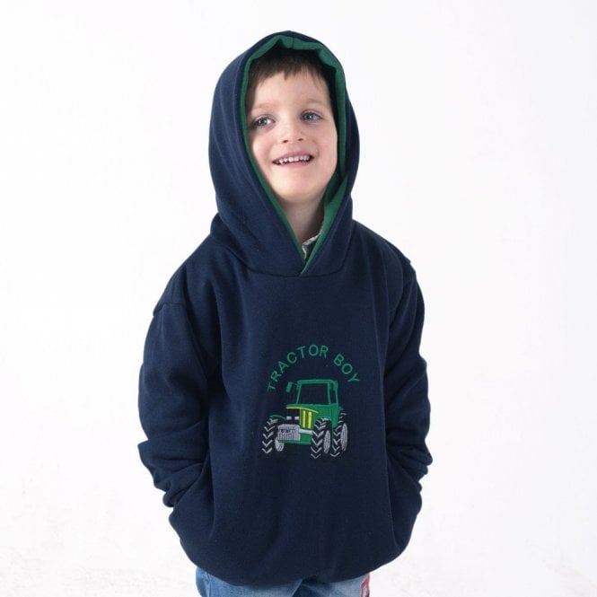Hazy Blue Childrens Tractor Boy Hoodies - Just £12.99! Shop now at Warwickshire Clothing.