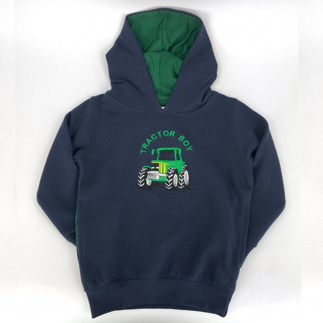 Hazy Blue Childrens Tractor Boy Hoodies - Just £12.99! Shop now at Warwickshire Clothing.