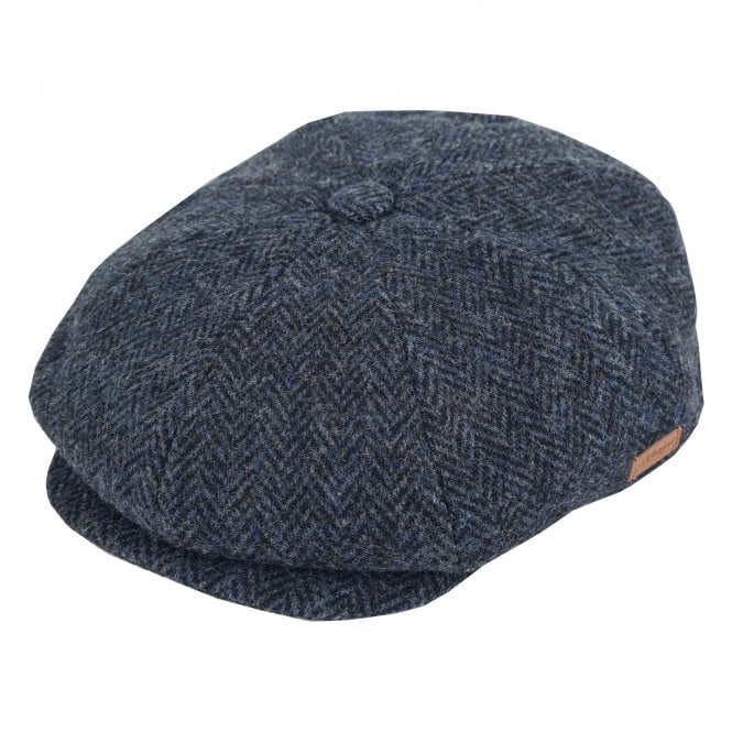 Majorwear Herringbone Newsboy Cap | Tweed Navy - Just £18.99! Shop now at Warwickshire Clothing.
