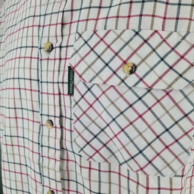 Country Classics Mens Long Sleeve Check Shirt - Beaver Red - Just £18.99! Shop now at Warwickshire Clothing.