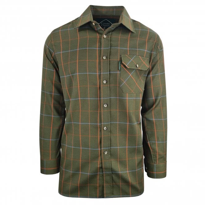 Country Classics Mens Long Sleeve Check Shirt - Chatsworth Green - Just £18.99! Shop now at Warwickshire Clothing.