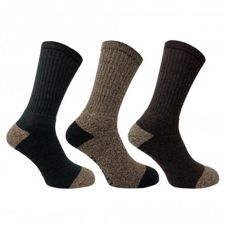 Bramble Mens Docks All Terrain Socks 3PK Khaki 6-11 - Just £11.99! Shop now at Warwickshire Clothing.
