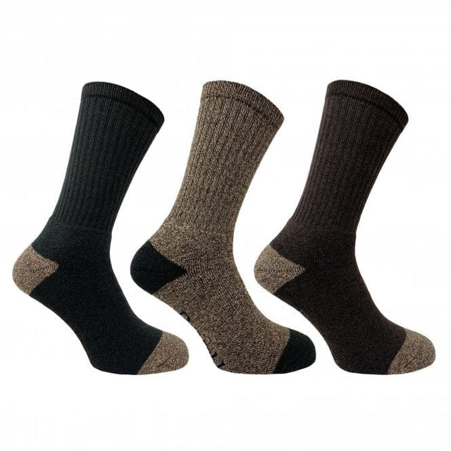Bramble Mens Docks All Terrain Socks 3PK Khaki 6-11 - Just £11.99! Shop now at Warwickshire Clothing.