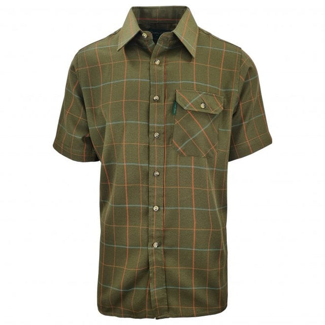 Country Classics Mens Short Sleeve Check Shirt - Chatsworth Green - Just £16.99! Shop now at Warwickshire Clothing.