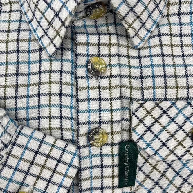 Country Classics Kids Long Sleeve Check Shirt - Epsom Blue - Just £14.99! Shop now at Warwickshire Clothing.