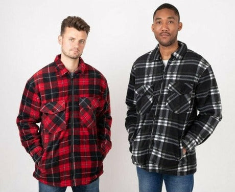 Hazy Blue Mens Baxter Sherpa Lumberjack Fleece Shirt - Just £22.99! Shop now at Warwickshire Clothing.