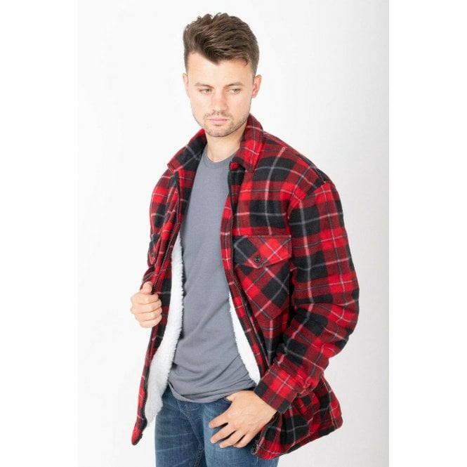 Hazy Blue Mens Baxter Sherpa Lumberjack Fleece Shirt - Just £22.99! Shop now at Warwickshire Clothing.