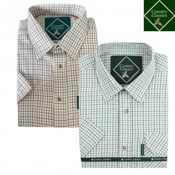 Country Classics Mens Short Sleeve Check Shirt - Epsom - Just £16.99! Shop now at Warwickshire Clothing.