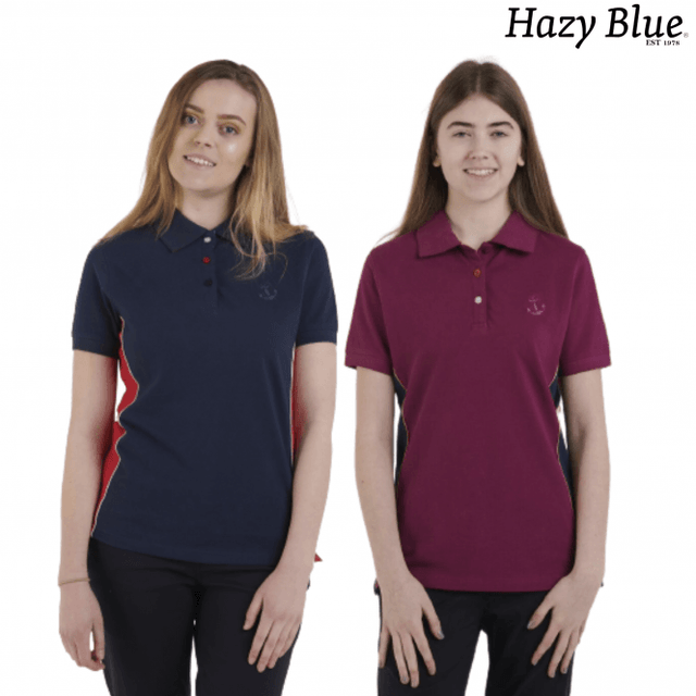 Hazy Blue Womens Short Sleeve Polo Shirt - Mia II - Just £14.99! Shop now at Warwickshire Clothing.