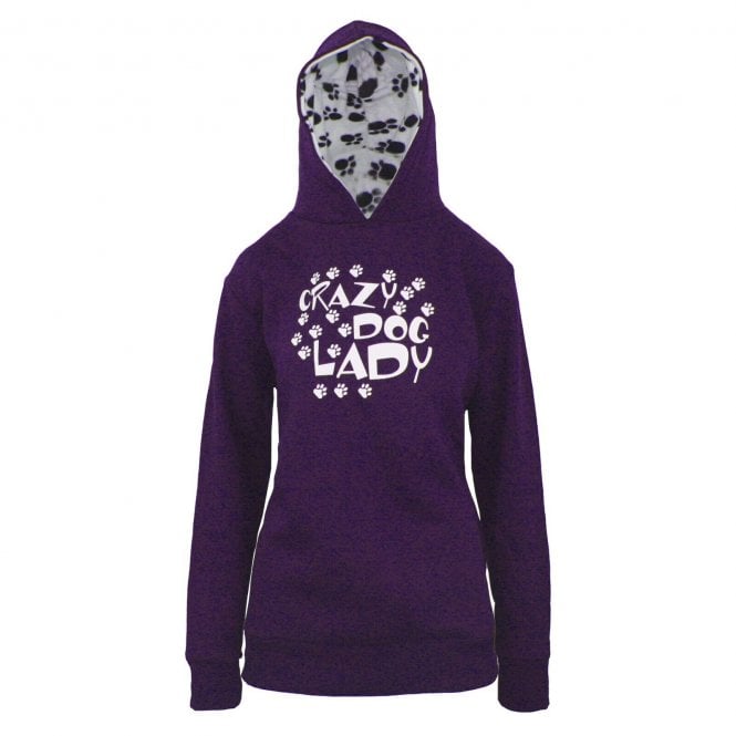 Hazy Blue Womens Hooded Sweatshirts - Crazy Dog Lady - Lola - Just £18.50! Shop now at Warwickshire Clothing.