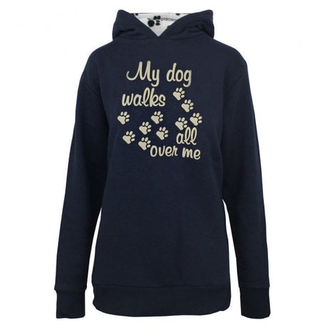 Hazy Blue Womens Hooded Sweatshirts -Scooby - My Dog Walk All Over Me - Scooby - Just $18.90! Shop now at Warwickshire Clothing. Free Dellivery.