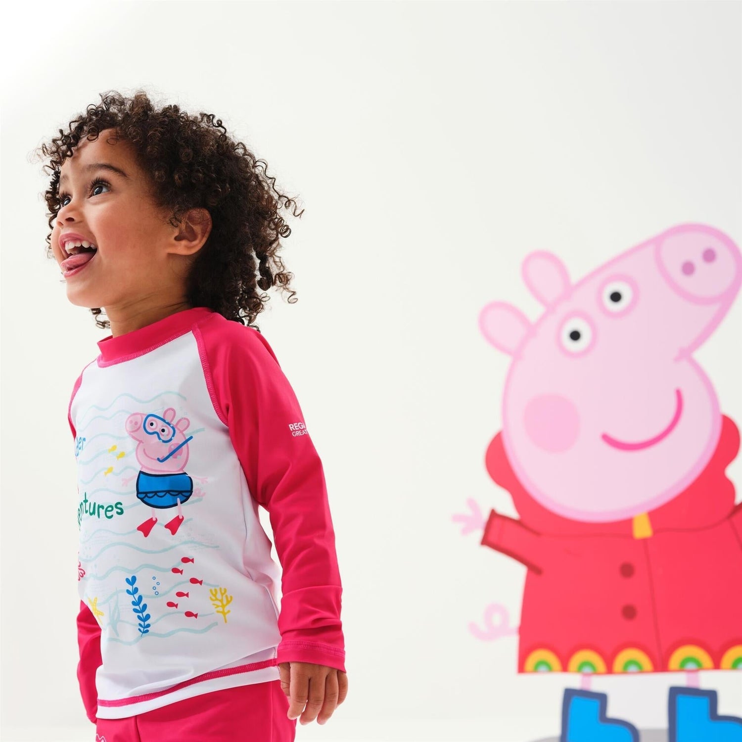 Regatta Kids Peppa Pig Long Sleeve Swimming Swimsuit Rash Suit Set - Just £9.99! Shop now at Warwickshire Clothing.