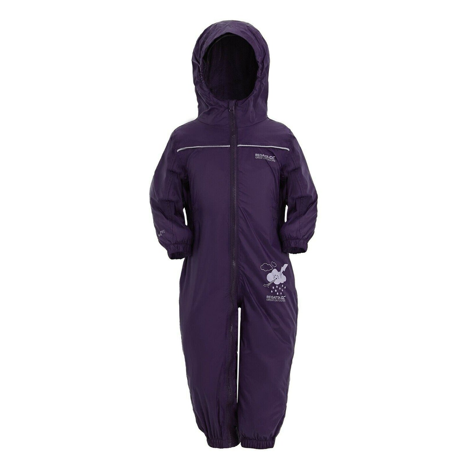 Regatta Kids' Puddle IV Waterproof All In One Rain Suit - Just £14.99! Shop now at Warwickshire Clothing.
