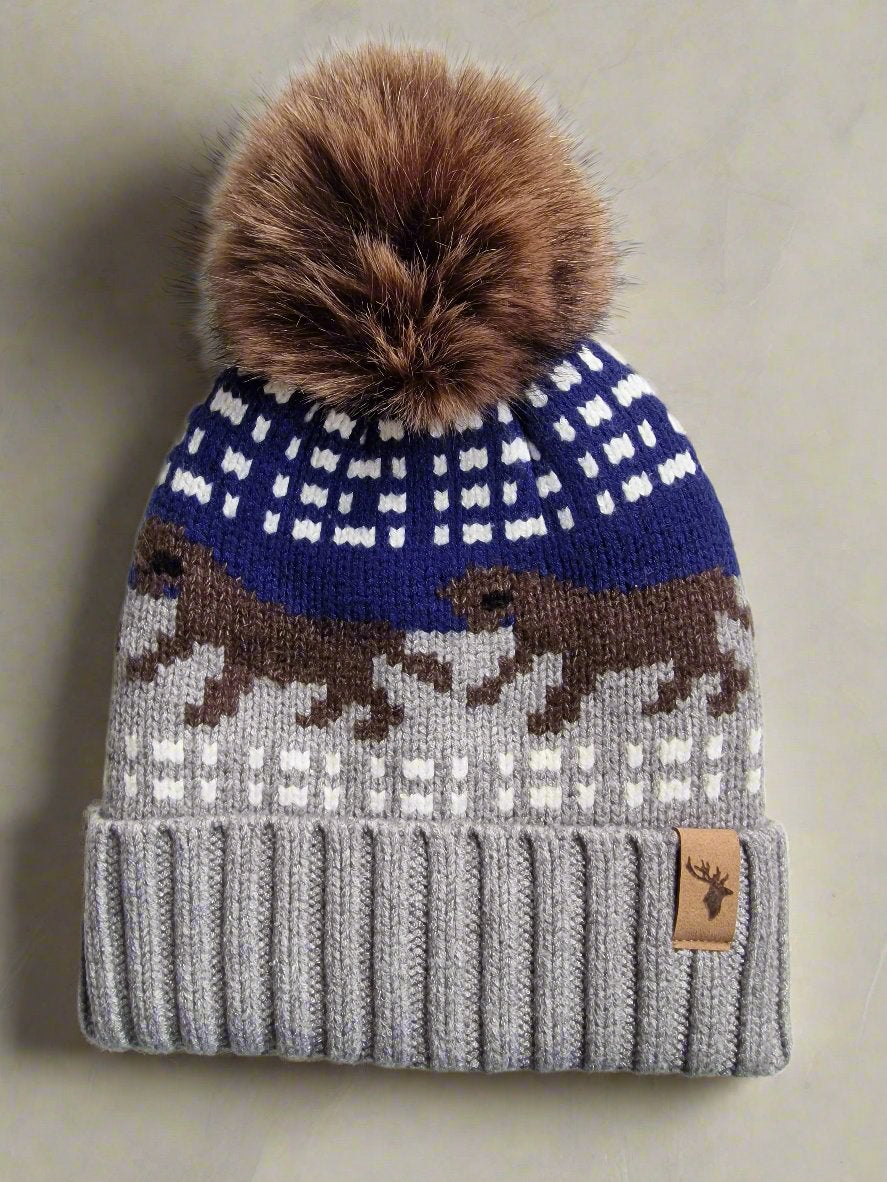 House Of Tweed Luxury Animal Print Pom Pom Beanies - Just £14.99! Shop now at Warwickshire Clothing.