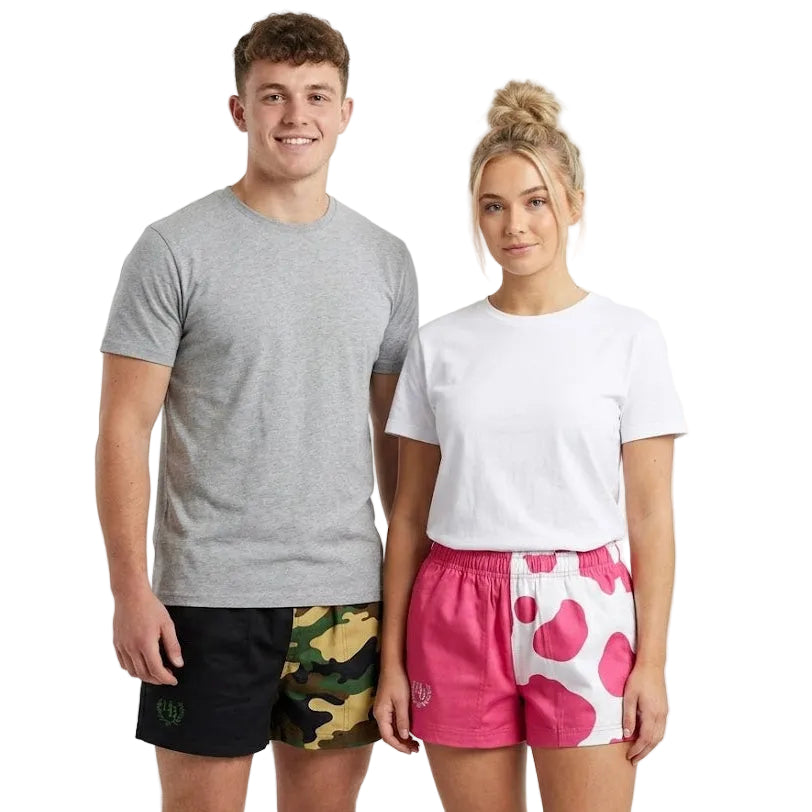 Hazy Blue Nelson Unisex Colour Block Shorts