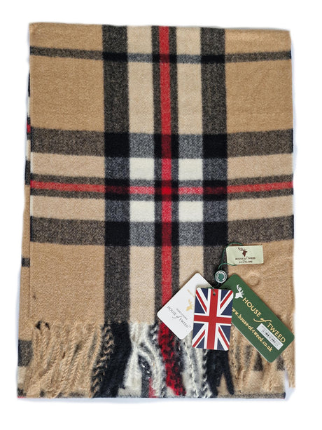 House of Tweed Scarf Tartan Tan - Just $12.99! Shop now at Warwickshire Clothing. Free Dellivery.