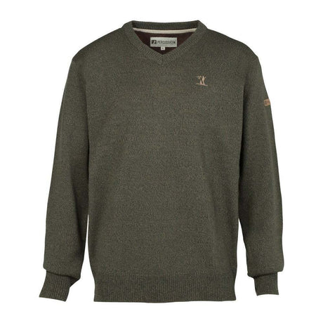 Hunting V-Neck Sweater Khaki Percussion (15121) - Khaki - Just $34.99! Shop now at Warwickshire Clothing. Free Dellivery.
