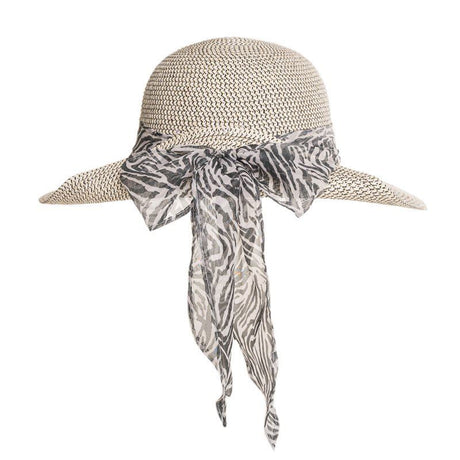 Hazy Blue Trilby Ladies Short Brim Straw Hat with Detail Bow Band - Just £19.99! Shop now at Warwickshire Clothing.