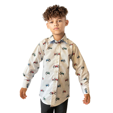 Hazy Blue Kids Tractor Shirt - Coady - Just £17.99! Shop now at Warwickshire Clothing.