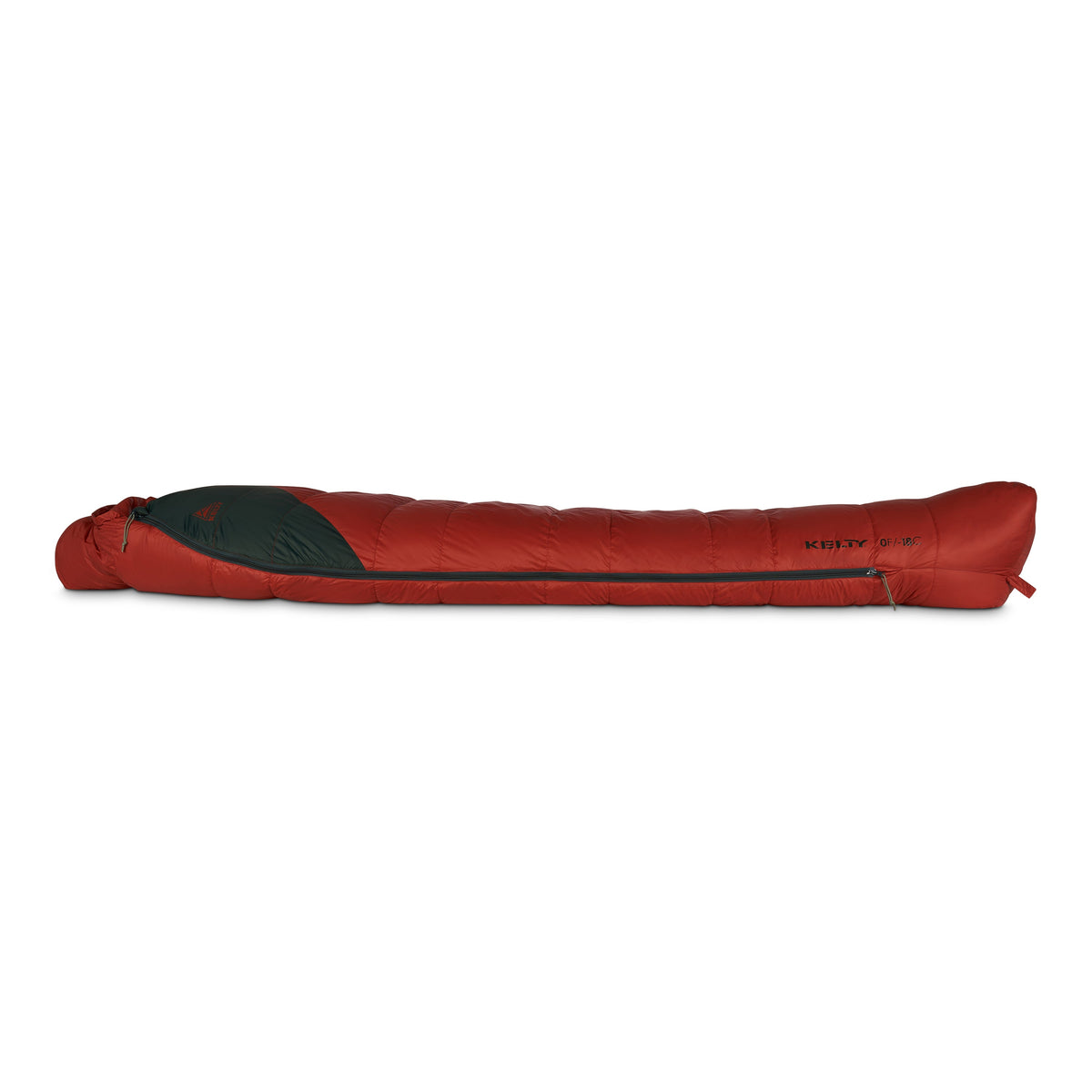 Kelty Cosmic Down 0°F (-18°C) 550-Fill Sleeping Bag - Long - Tandoori Spice/Green Gables