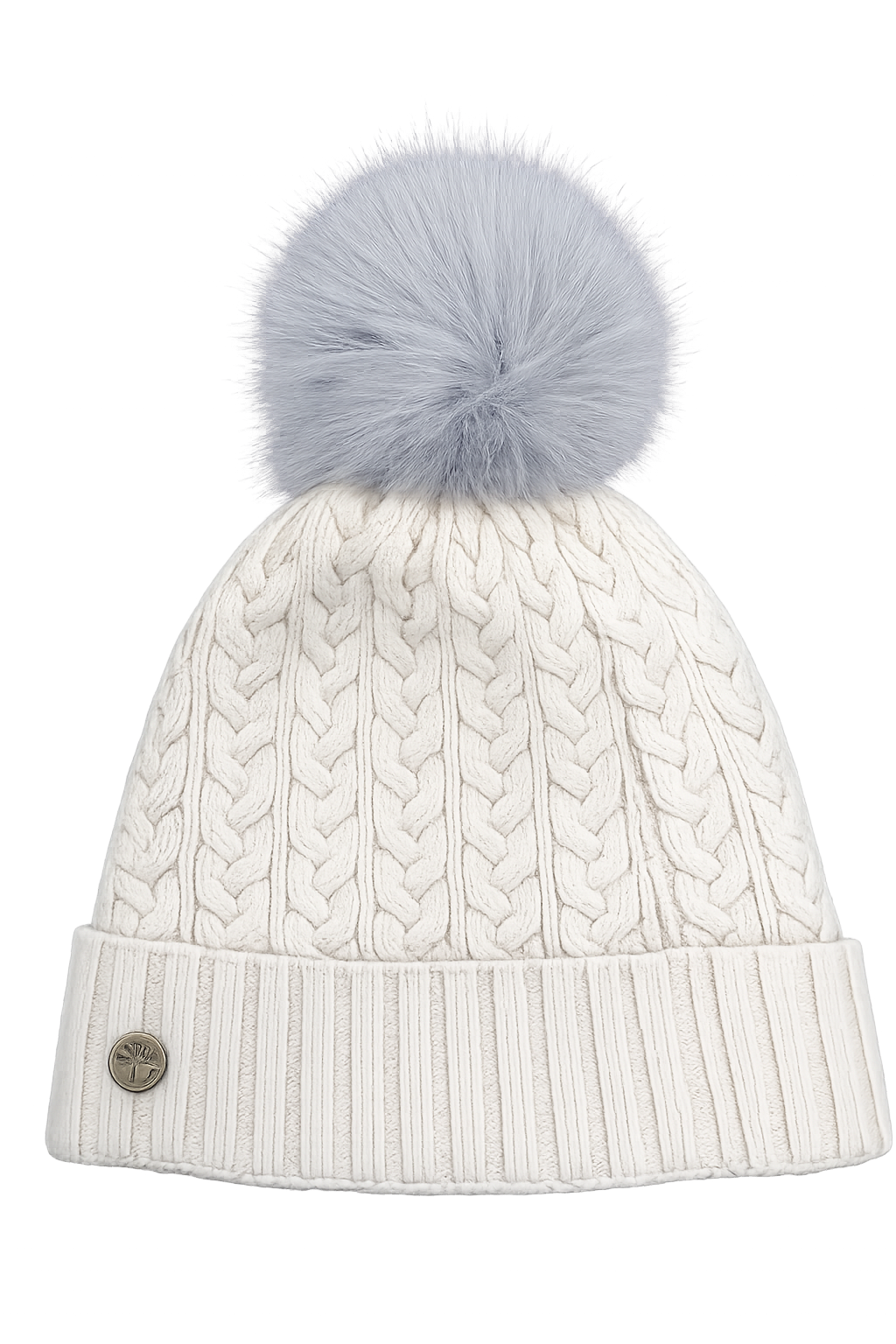 House of Tweed Luxury Plaited Ladies Bobble Pom Pom Beanie Hats