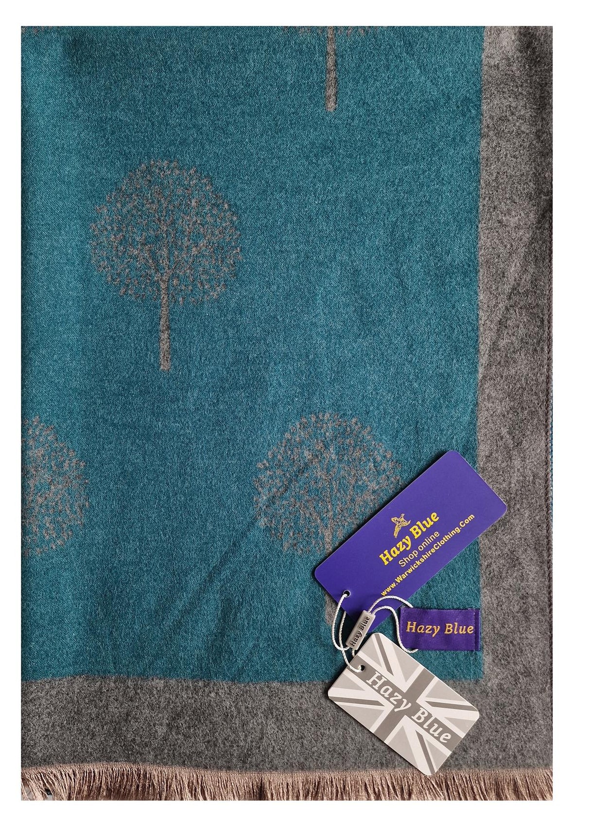 Hazy Blue Tree Of Life Scarfs - Just £13.99! Shop now at Warwickshire Clothing.