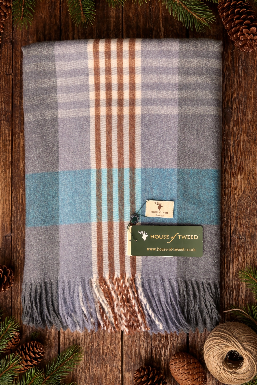 House Of Tweed Womens Soft Check Tartan Scarf