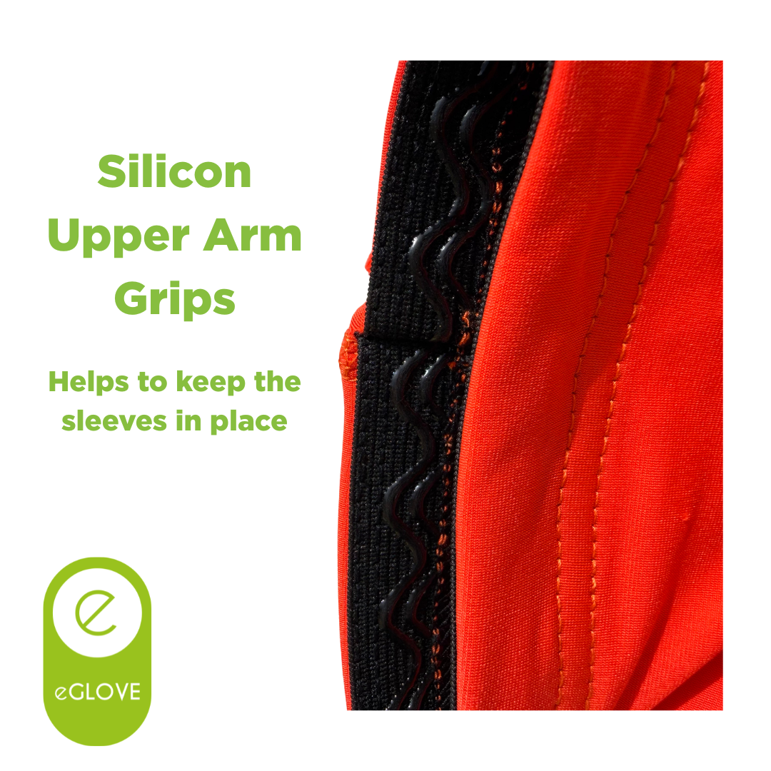 eGLOVE Hi-Vis Armsleeves – Orange | Reflective Running Arm Warmers