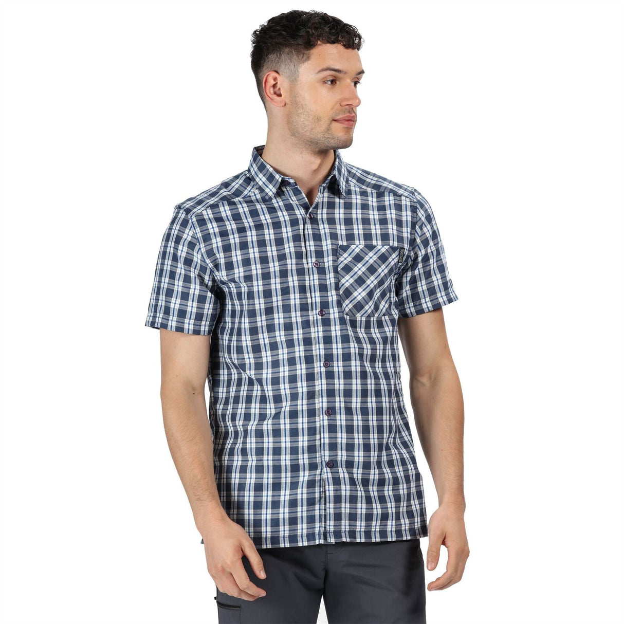 Regatta Mens Mindano V Check Short Sleeve Shirt - Just £14.99! Shop now at Warwickshire Clothing.